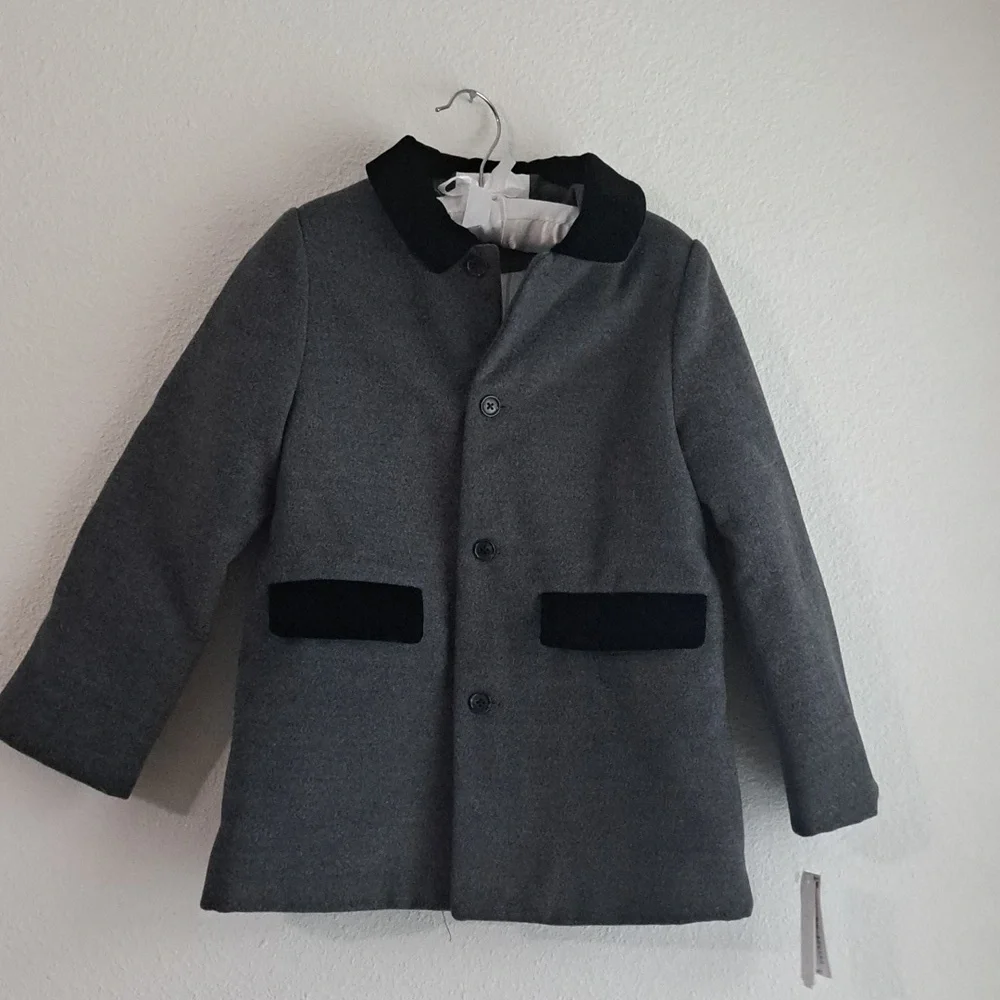 Edgehill Collection Little Boys 2T-7 Long Sleeve Button Front Dress